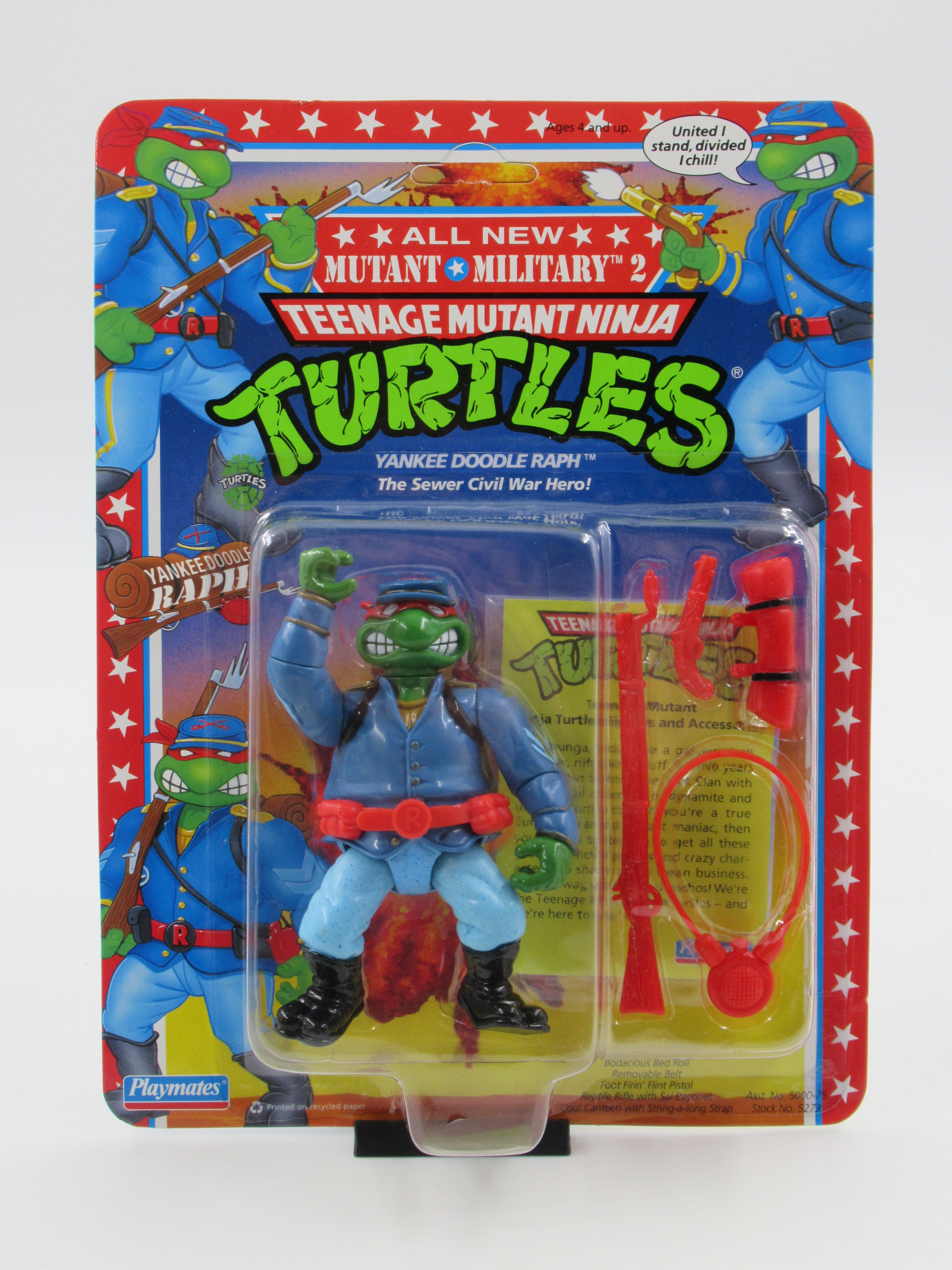 Teenage Mutant Ninja Turtles Yankee Doodle Raph Mutant Military II 4.5" Figure TMNTs - Playmates (1992)